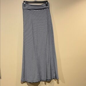Lily Rose Navy and White Striped Maxi Skirt